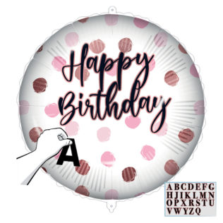 "Happy Birthday" Pink Balloon personalised 46 cm