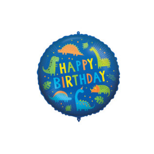 Happy Birthday Dino Foil Balloon 46 cm