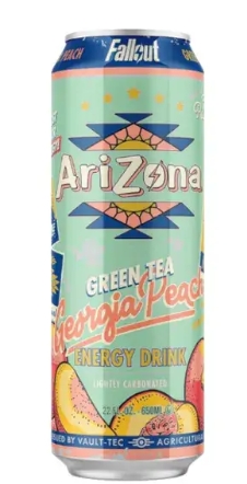 ARIZONA X FALLOUT GEORGIA PEACH GREEN TEA ENERGY DRINK 650ml