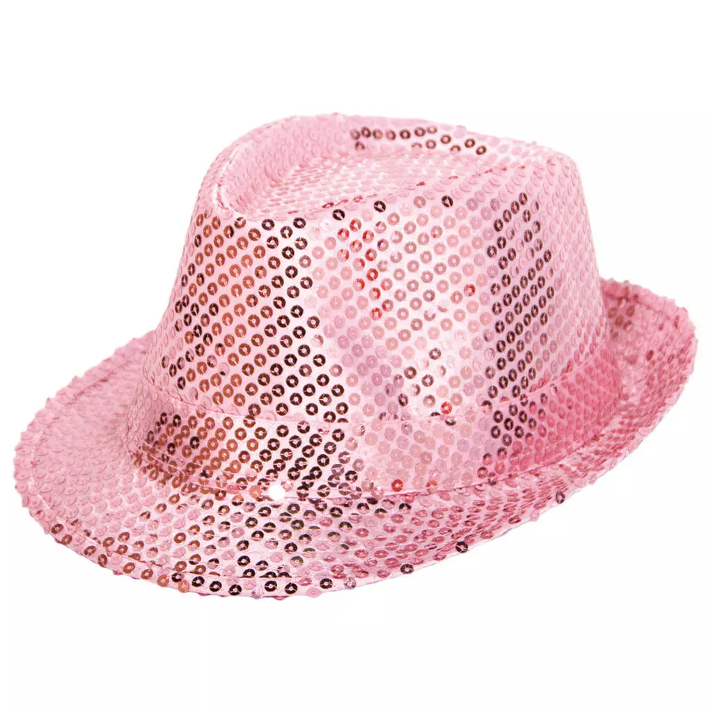 Trilby glitterhatt rosa