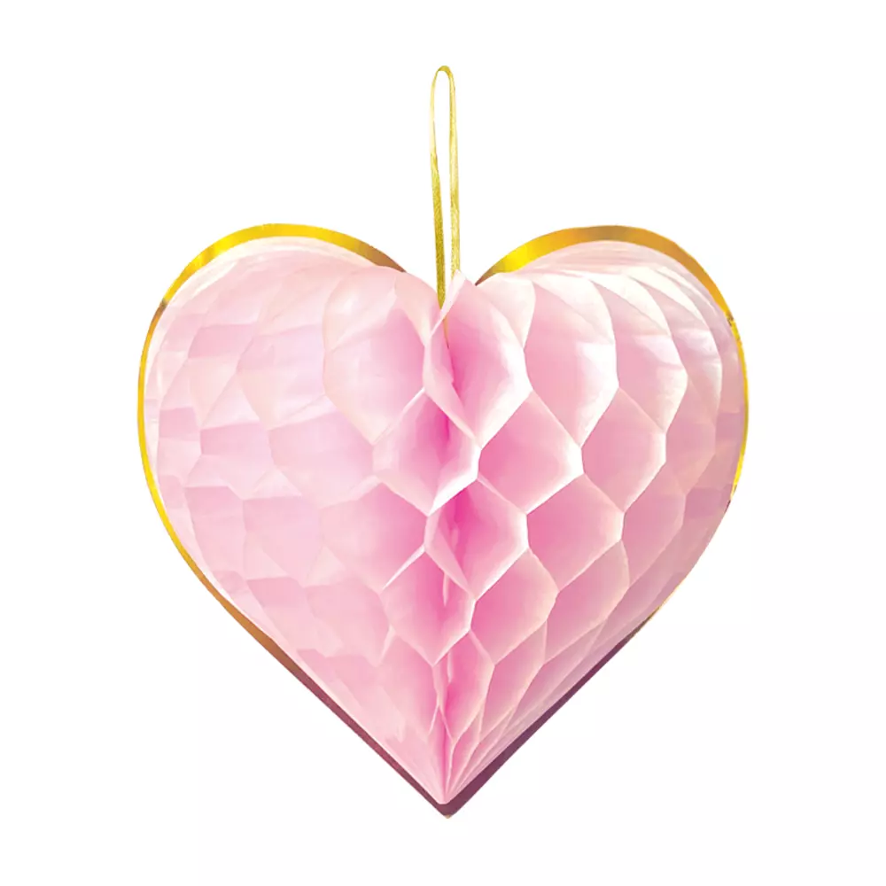 Watercolor hearts honeycomb 4pk