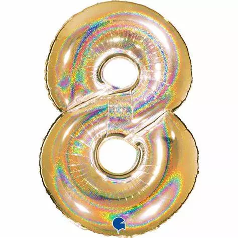 Tallballong 8 glitter gull 102cm