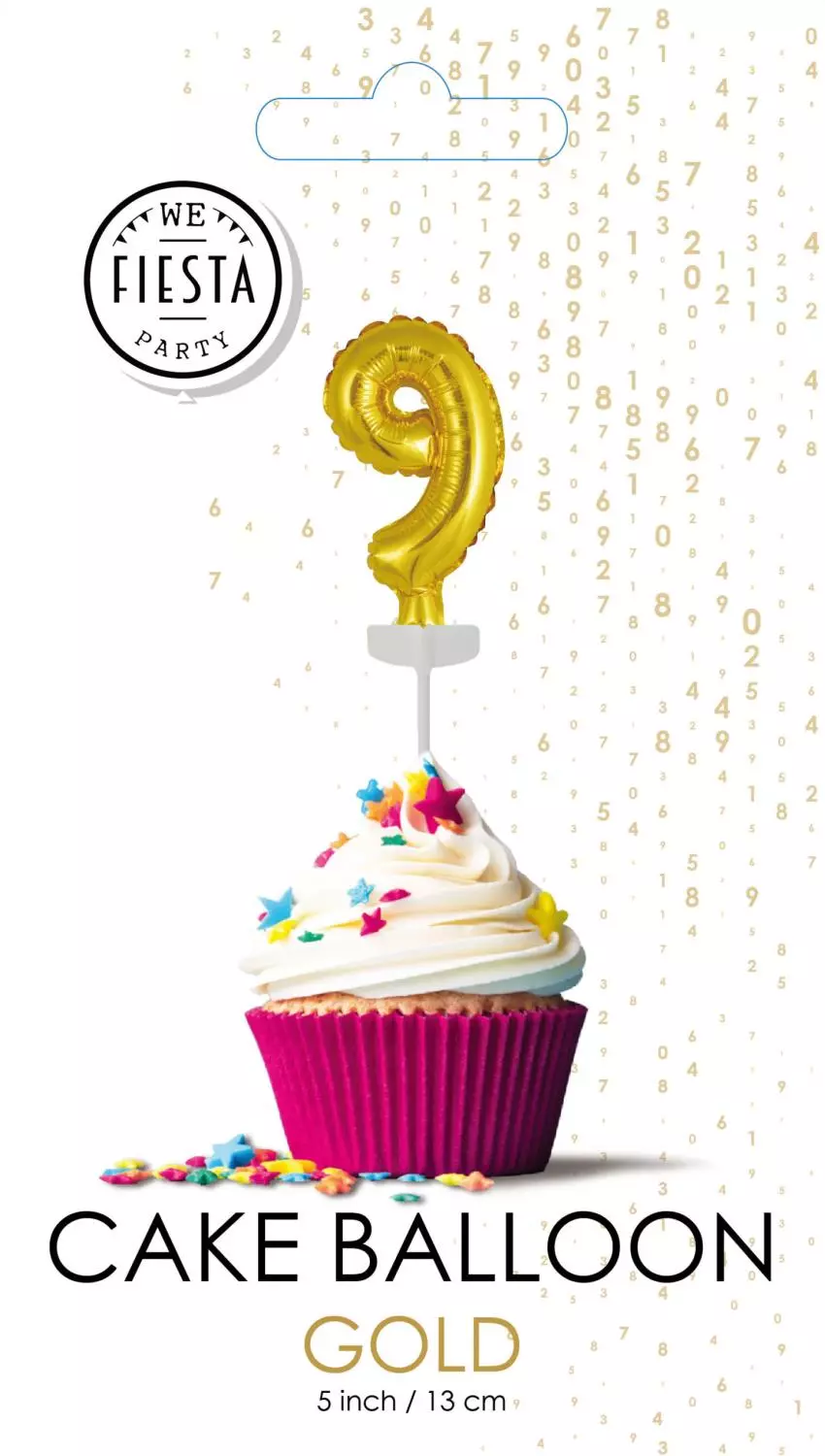 Kakeballong 9 gull 13cm