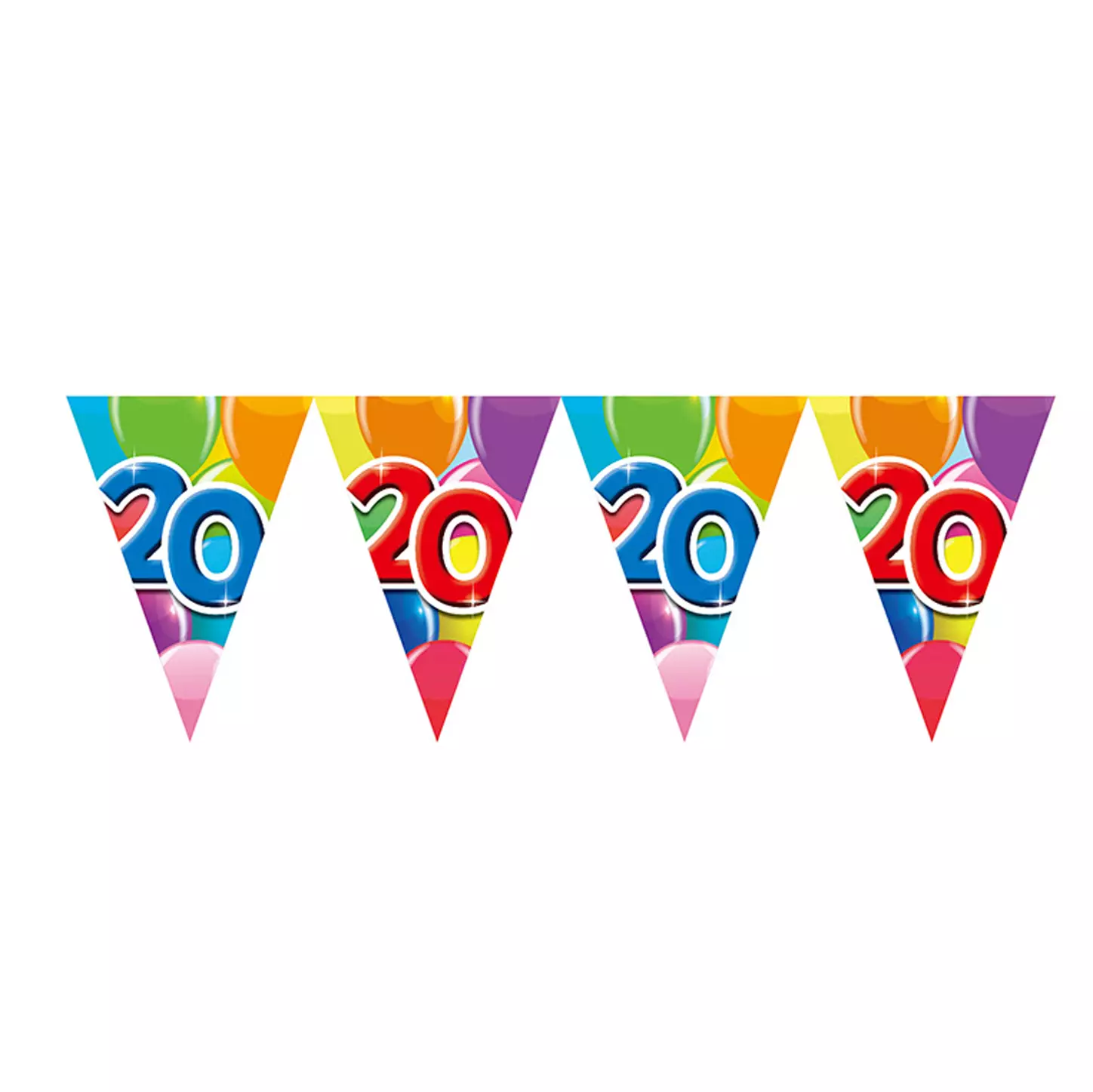 Flaggbanner 20 år 10 meter (20x30cm)