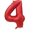 Tallballong 4 satin rød 86cm