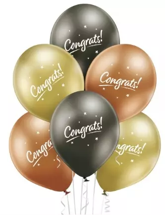 Congrats glossy ballonger 6pk