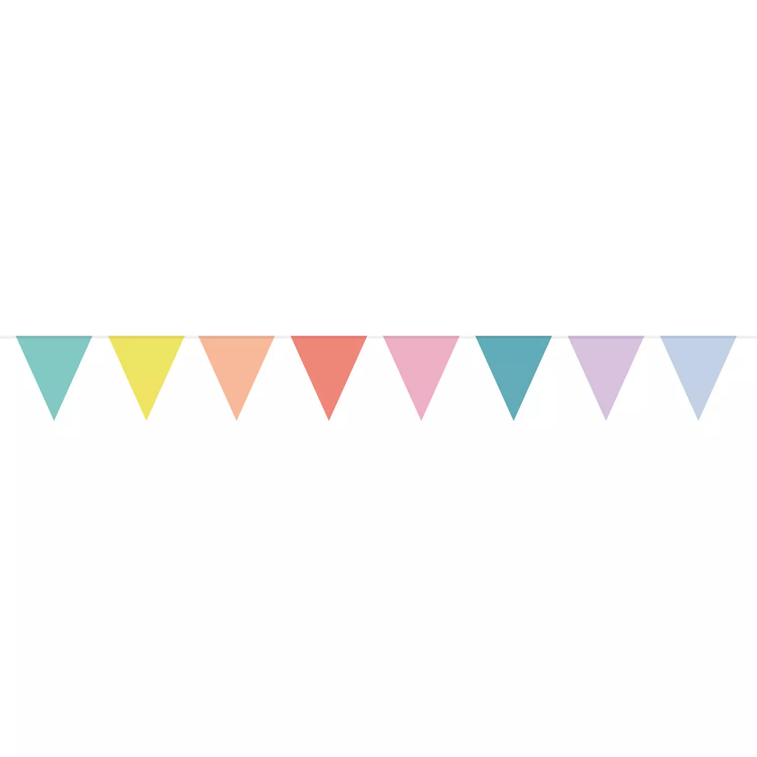 Bunting Garland Pastel Multi Colors - 10 m
