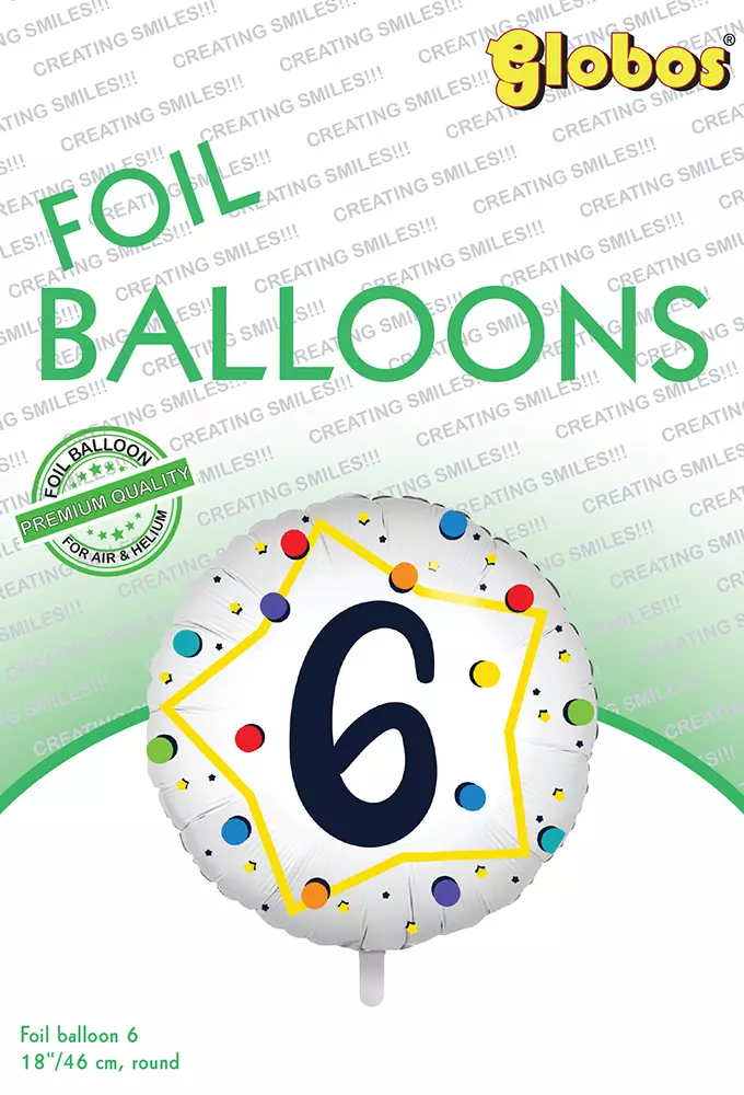 6 år kalas folieballong