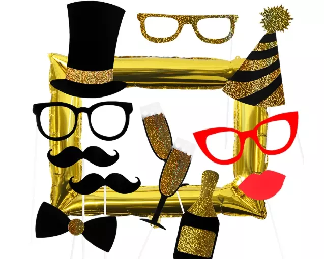 Set photo props Party time