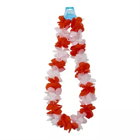 Hawaiikrans hvit/rød