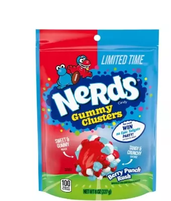 Nerds gummy clusters berry ounch rush stand up bag 227g
