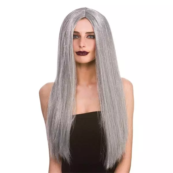 Classic long grå parykk