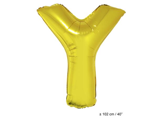 Bokstavballong Y gull 102 cm