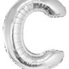 Bokstavballong C sølv 102 cm
