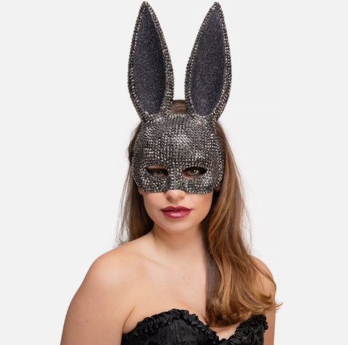 Strass bunny maske