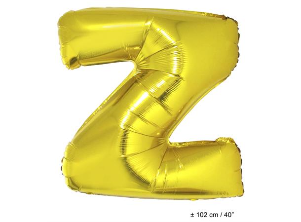 Bokstavballong Z gull 102 cm