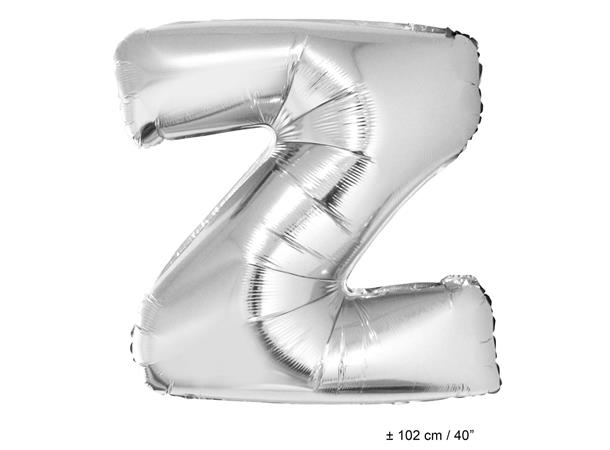 Bokstavballong Z sølv 102 cm
