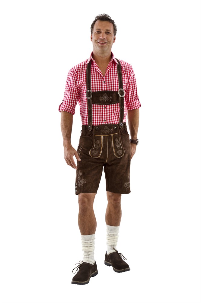 LEDERHOSEN SHORT BROWN str.46