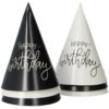 Mini Party Hats Crème Noir 10cm 6pk