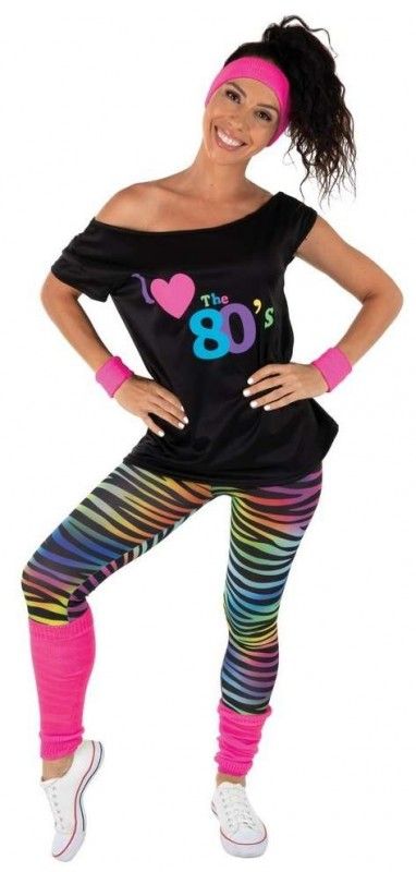 80s leggings set (onesize) rosa