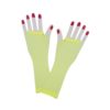 80s fingerløse nettinghansker neon gul