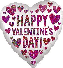 Happy valentines day hjerte folieballong