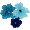 able decoration - Flower Set - Bold Blue - 3 pieces