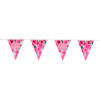 Flaggbanner glossy pink happy birthday 4m