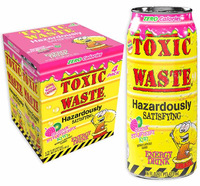 Toxic waste seismic strawberry kiwi energy drink 473ml