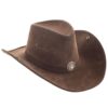 Cowboyhatt Brun semsket look m/Stjerne