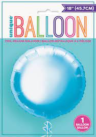 Rund babyblå folieballong