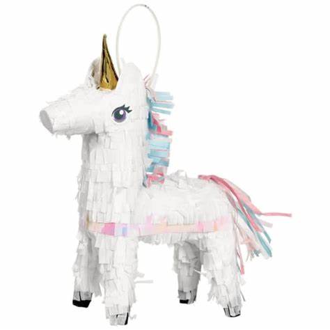 Mini unicorn pinata dekorasjon