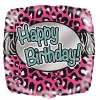 Happy birthday rosa leopard folieballong