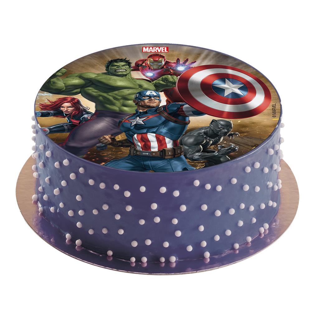 Avengers spiselig kakeskilt 16 cm
