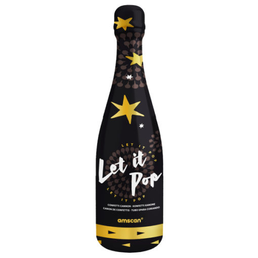 Confetti Bottle Gold Star Foil 32cm