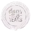 Cheers to 25 Years Folie ballong 46cm