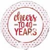 Cheers To 40 Years Folieballong 46cm