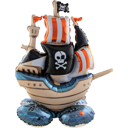 Stående folieballong pirate ship 81cm