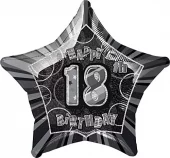 18 år prismatic star folieballong