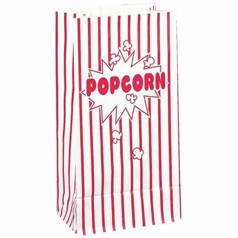 Amerikanske popcornposer i papir 10pk