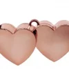 Ballongvekt dobbelt hjerte rosegold