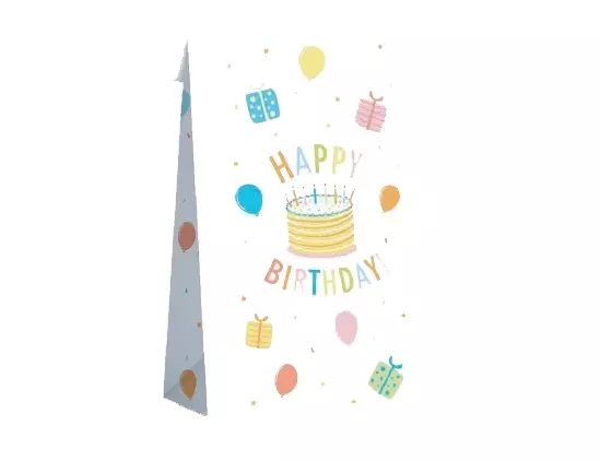 Papir godteposer happy birthday 8pk