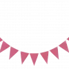 Triangel flaggbanner rosa 3,6m