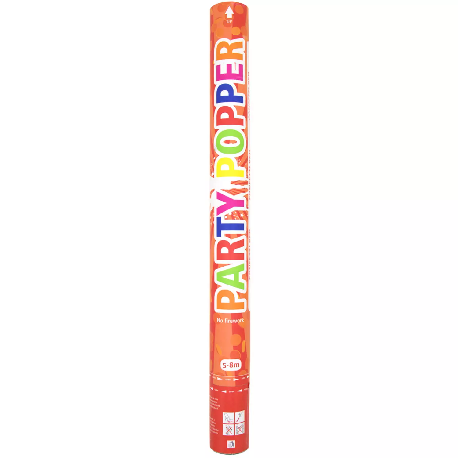 Konfettikanon rød XL 57 cm