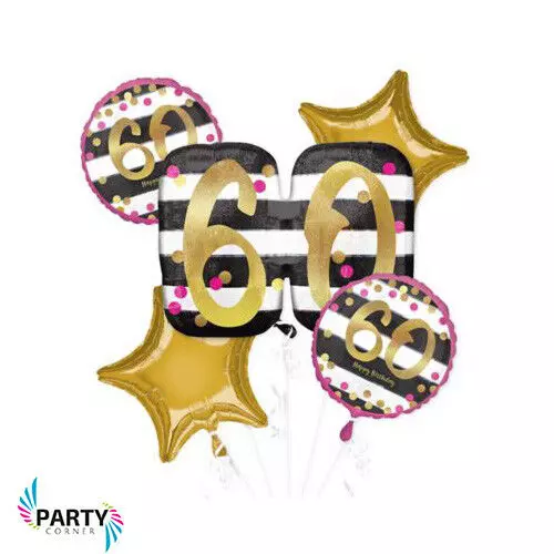 Ballongbukett 60 år milestone