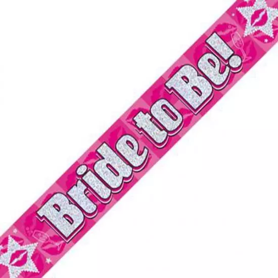 Bride to be holografisk banner 2,7m