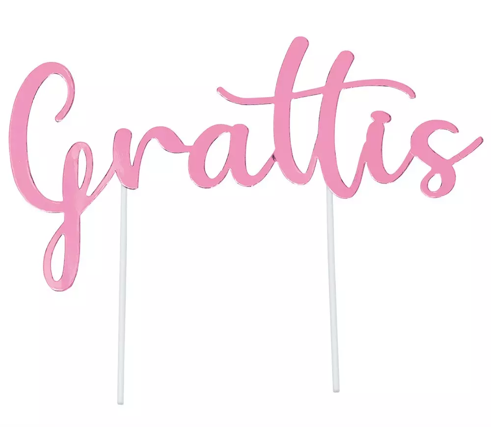Kaketopp GRATTIS rosa