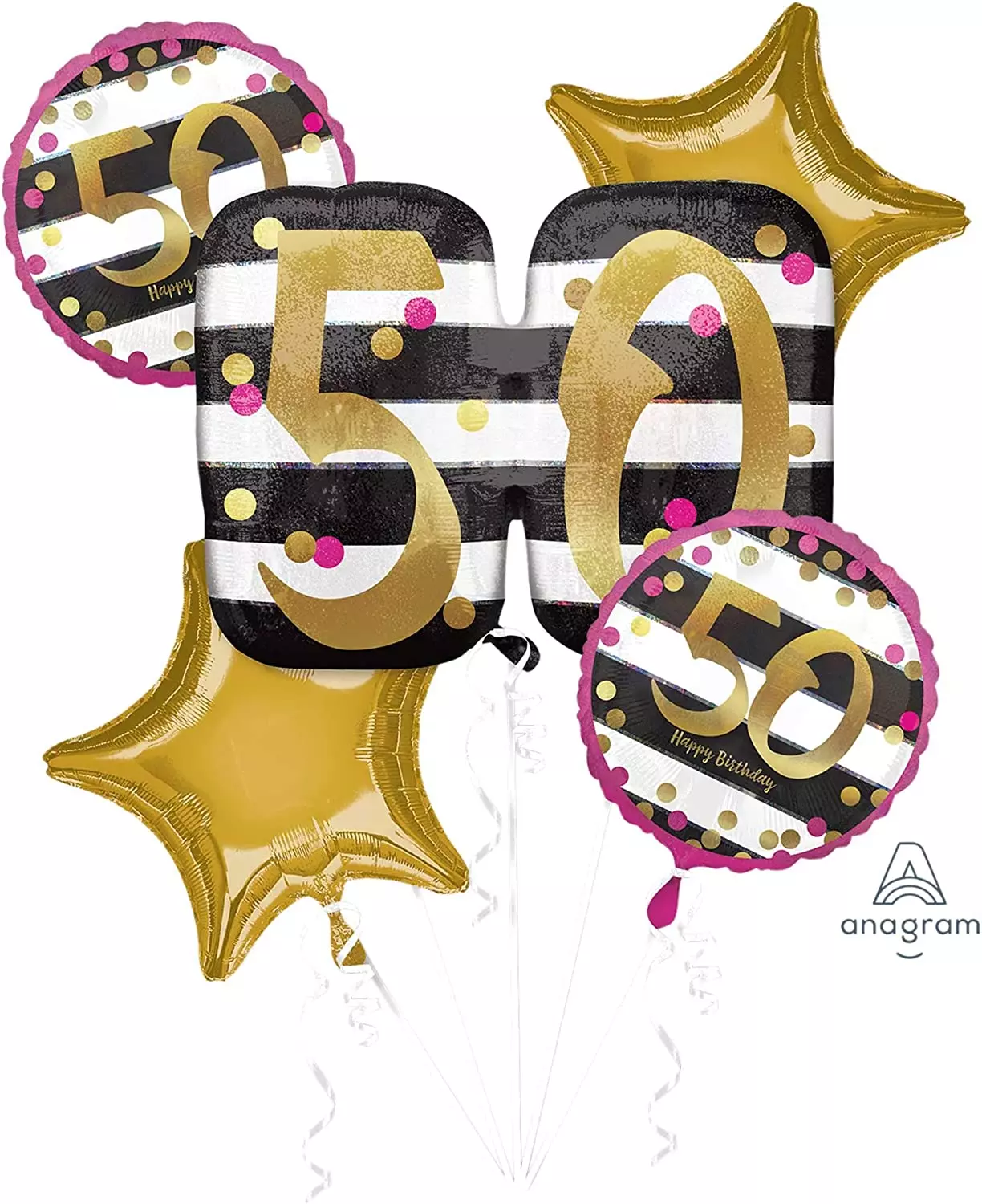 Ballongbukett 50 år milestone