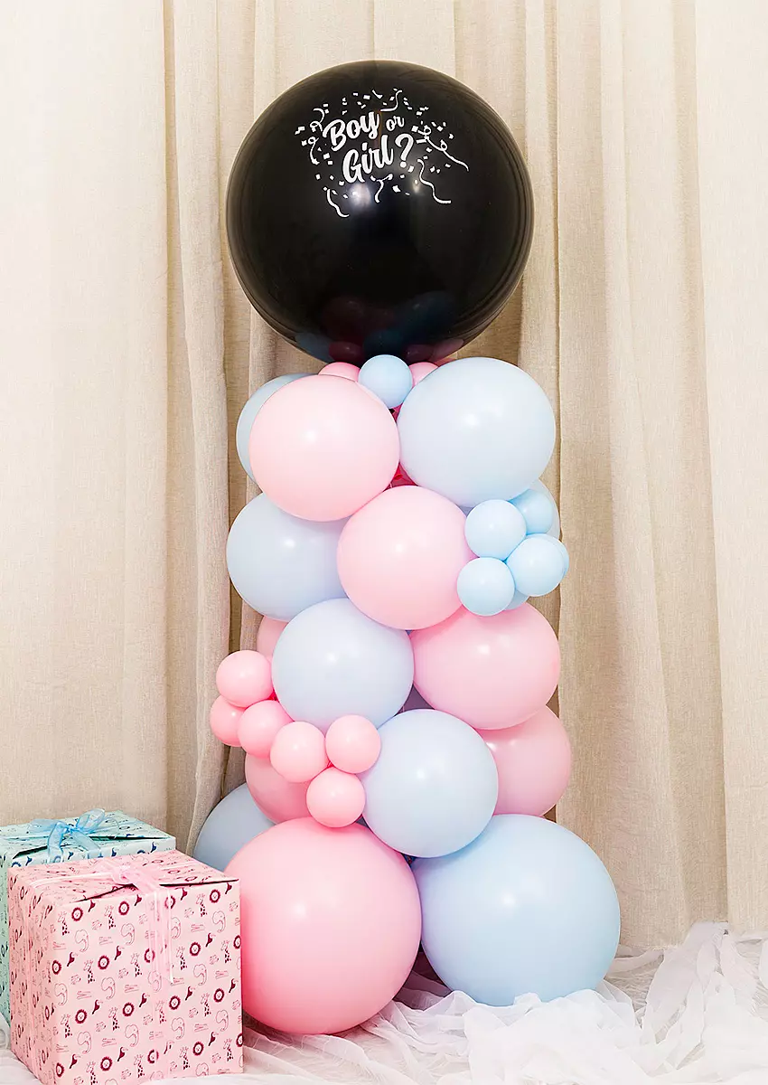 Gender reveal balloon column kit