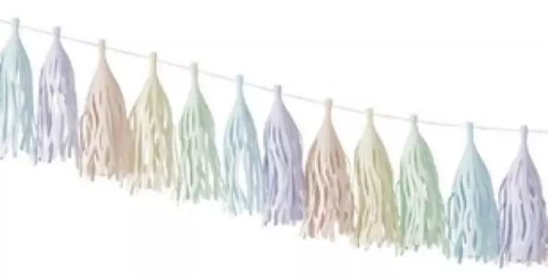 Tassel garland pastel DIY 3m